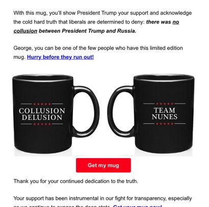 Rep. Devin Nunes wants me on his team. Where's my checkbook? Rep. Devin Nunes wants me on his team. Where's my checkbook?